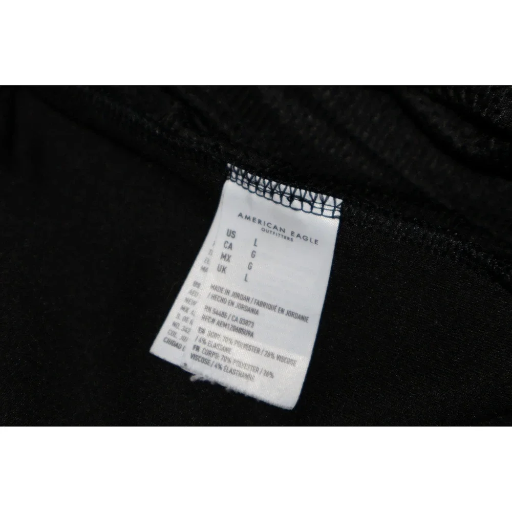 American Eagle Joggers Men Large Black Performance Sweatpants Gym Workout